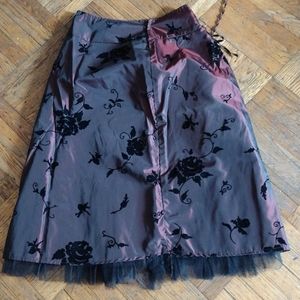 Burgundy long Skirt